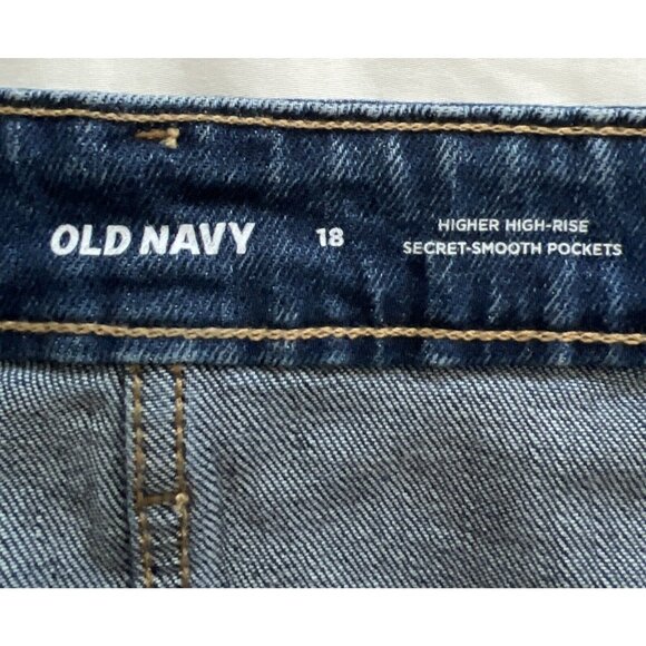 Old Navy Women’s High Rise Marcia Denim Mini Skirt Raw Fringe Hem NWT Size 18 - Picture 10 of 15